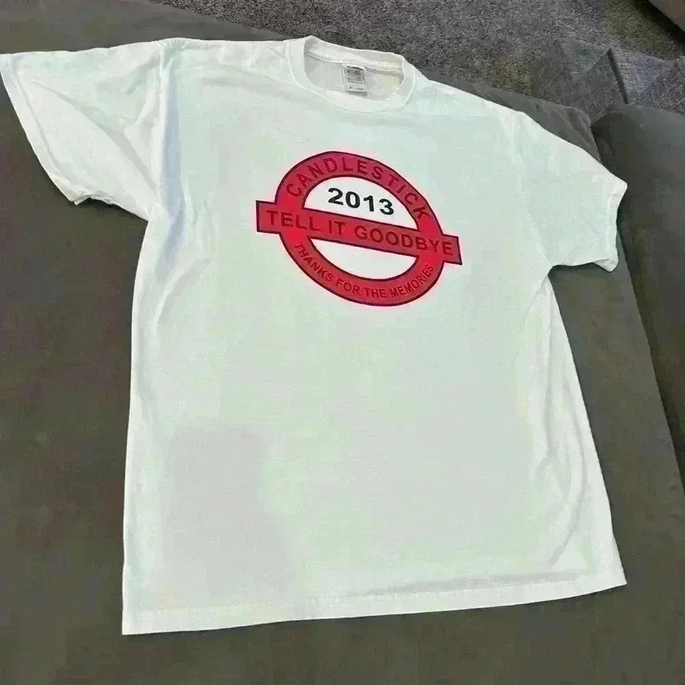 49ers San Francisco Farewell Candlestick Park unisex T-shirt. Size XL 2013 relax